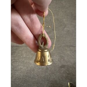 Primitive Old 1970s Small 1.25" Hand Etched Brass Vintage Small Mini Animal Bell
